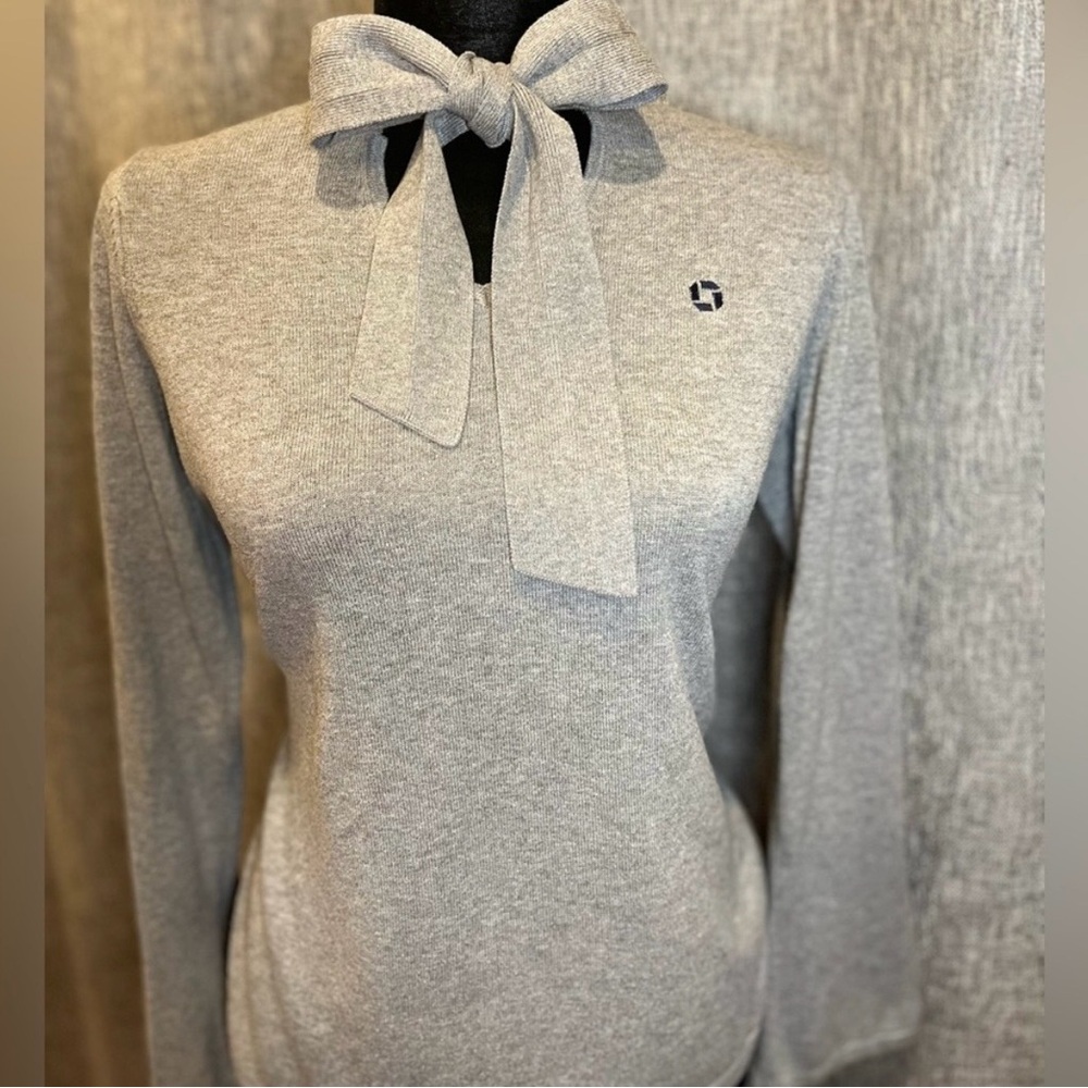 Chase Bank Lands End Uniform Gray Sweater